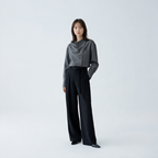 ゆったり リラックス フロントボタン ドレープシャツ