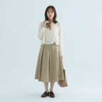 ヴィンテージ風 フィットシルエット フェイクレイヤード シフォン セットアップ　