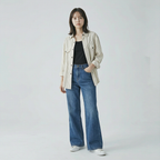 ミニマル ストライプ ゆったりシャツ