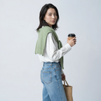 細見え ゆったり ドレープ シャツ