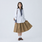 リラックス感 ゆったり 襟付き ドレープシャツ