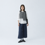 レトロ フィットシルエット フロントボタン ニットベスト
