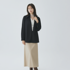 リラックス感 ゆったり 襟付き ドレープシャツ