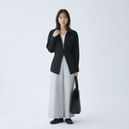 シンプル フィットシルエット 切替デザイン ドレープシャツ