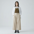 ハイウエスト ワイドスラックス