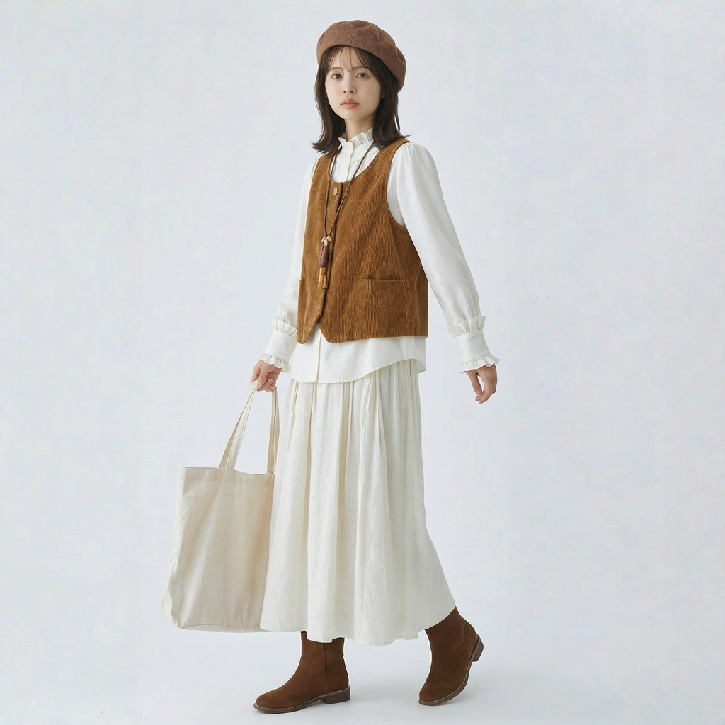スタイルアップ フィットシルエット メロウフリル コットンシャツ