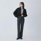 リラックス感 ゆったり 襟付き ドレープシャツ