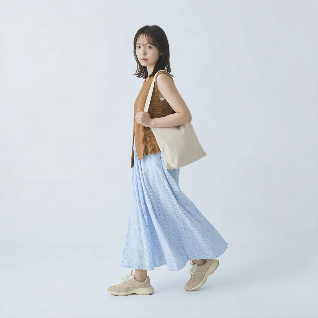 リラックス感 ゆったり ニットベスト