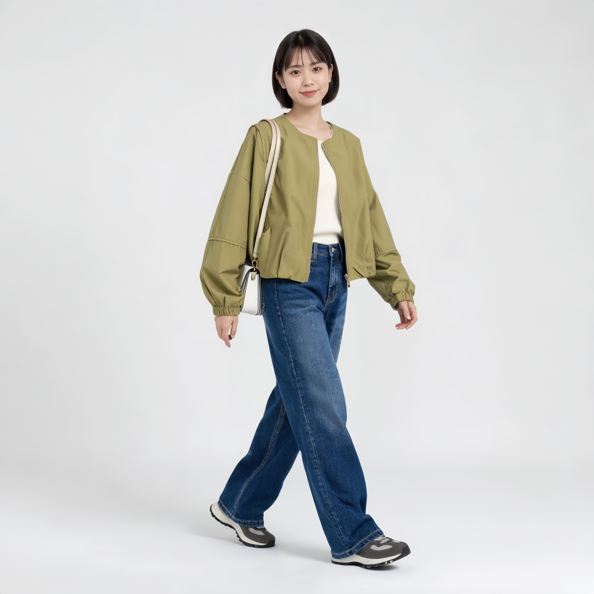 マルデザイン ショート丈 切替 防風 ジャケット