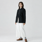 シンプル フィットシルエット 切替デザイン ドレープシャツ