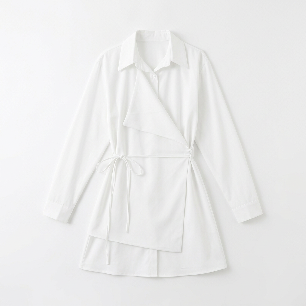 細見え フィット 切り替え ドレープ ワンピース