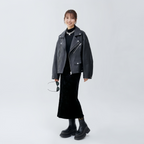 ロングフィッシュテールローワールベルベットスカート