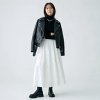 レトロテクスチャーAラインスカート