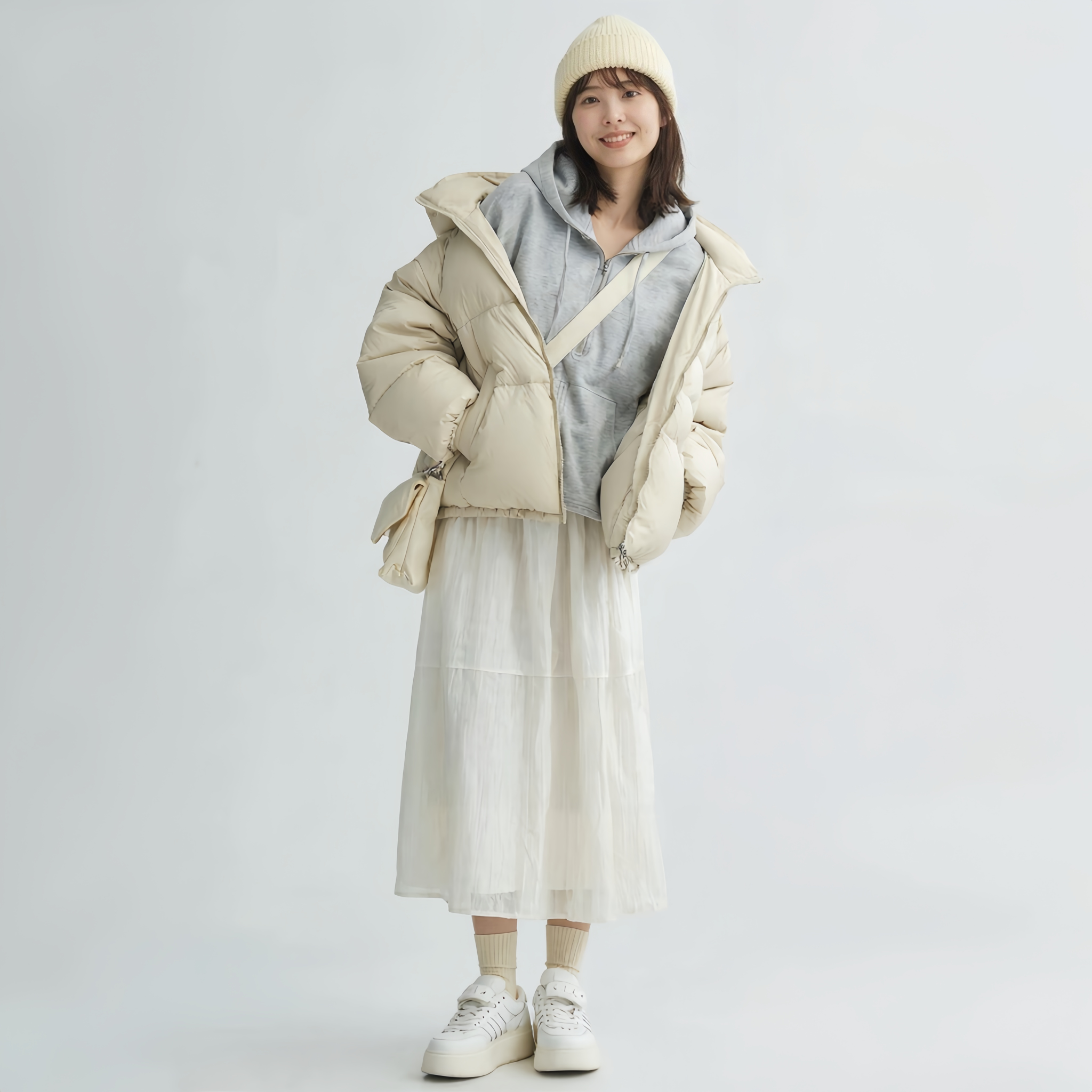 レトロテクスチャーAラインスカート