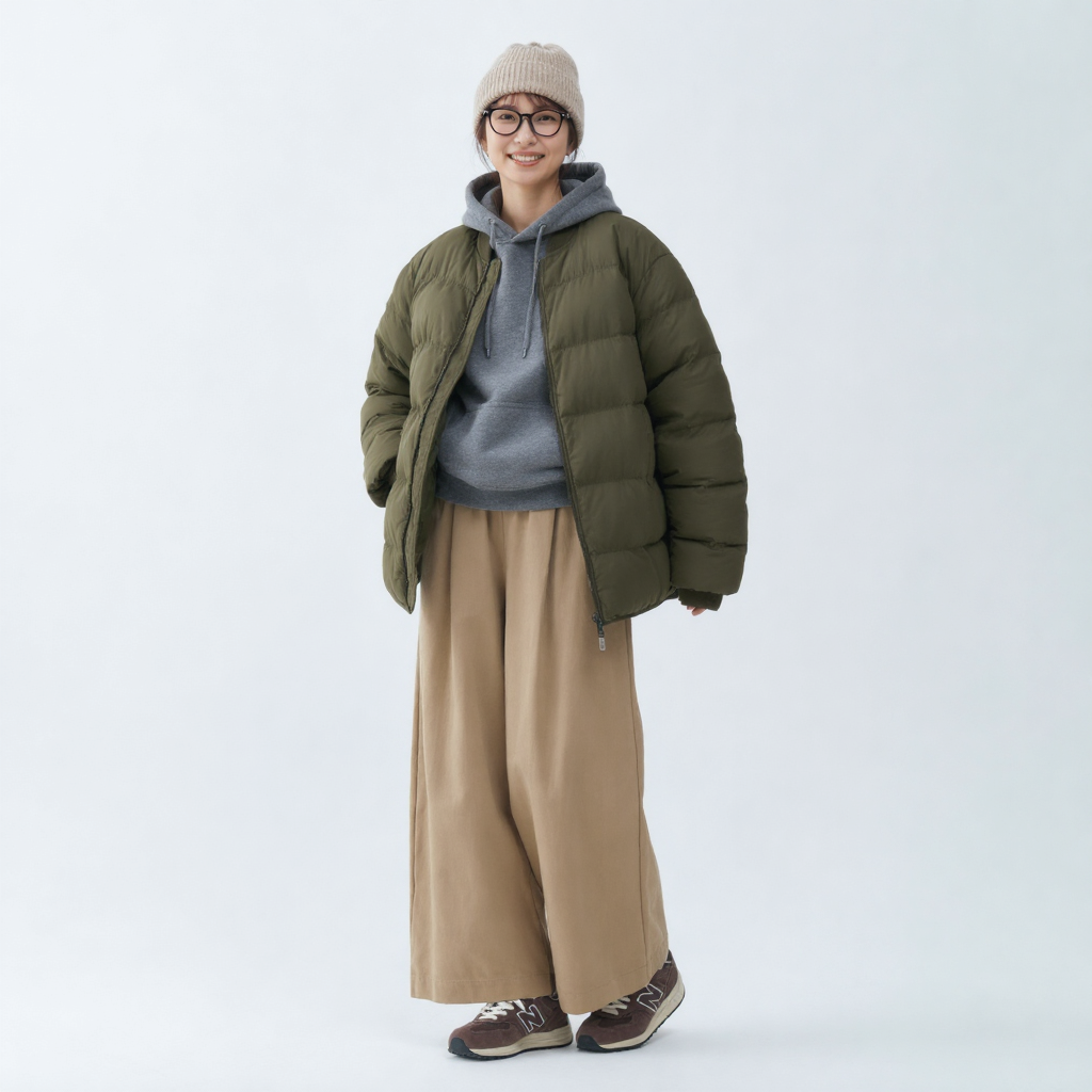 ドレープハイウエストワイドパンツ