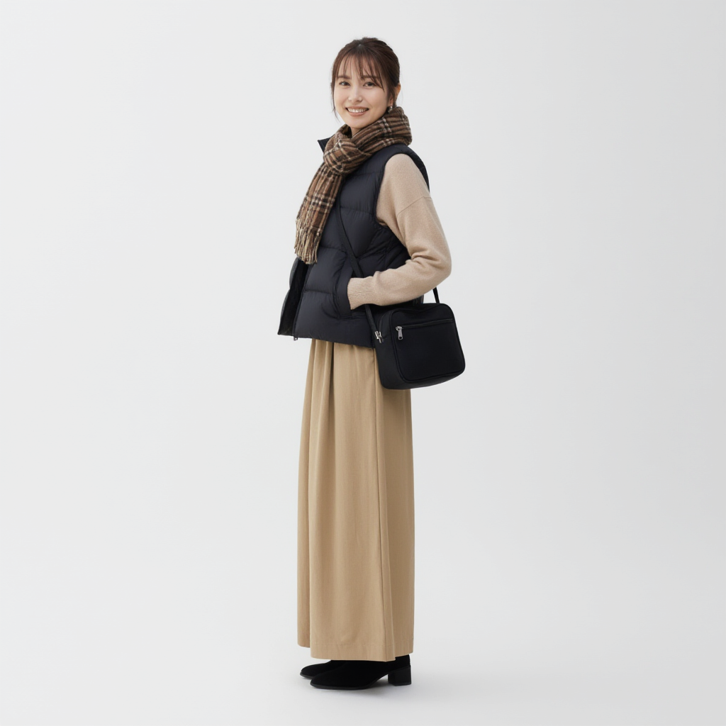 ドレープハイウエストワイドパンツ