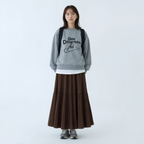 細見え Aライン 切り替え ドレープ ロングスカート