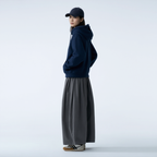 細見え カーブシルエット ドレープ感 ワイドパンツ