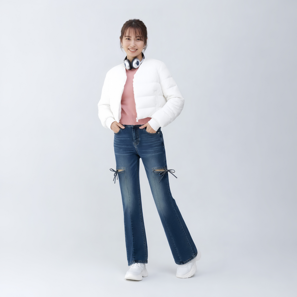 シンプルストレートデニム