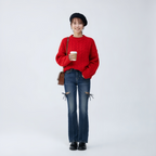 シンプルストレートデニム