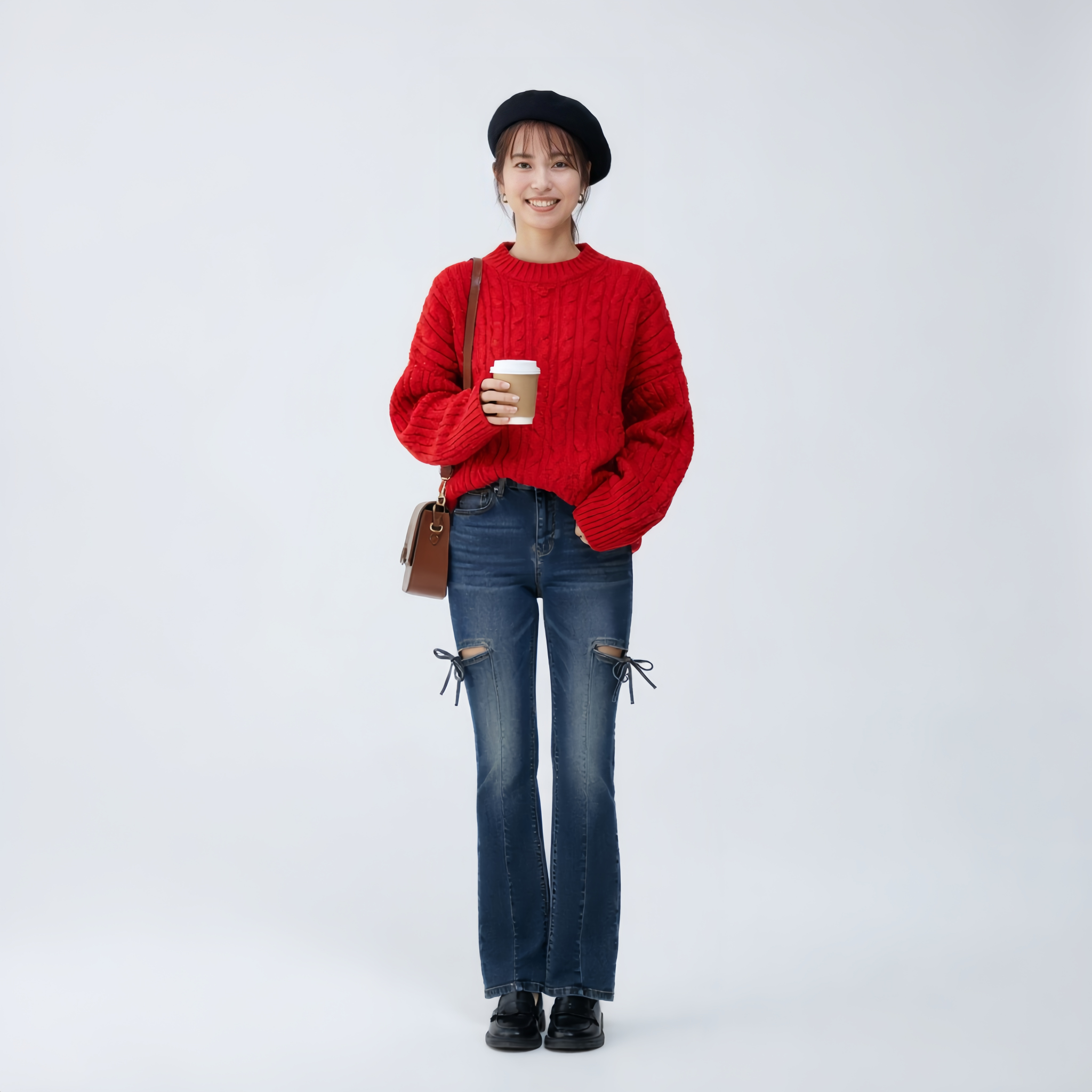 シンプルストレートデニム