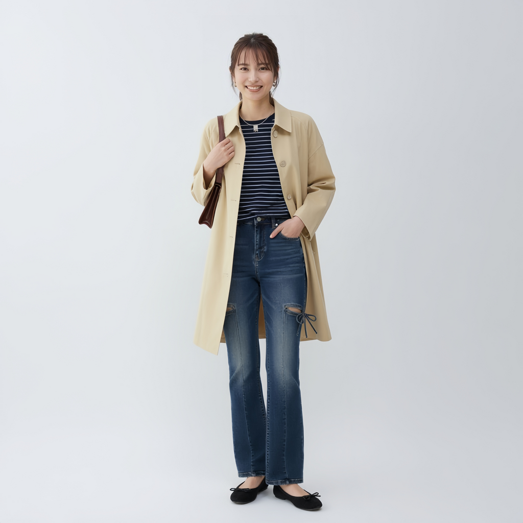 シンプルストレートデニム