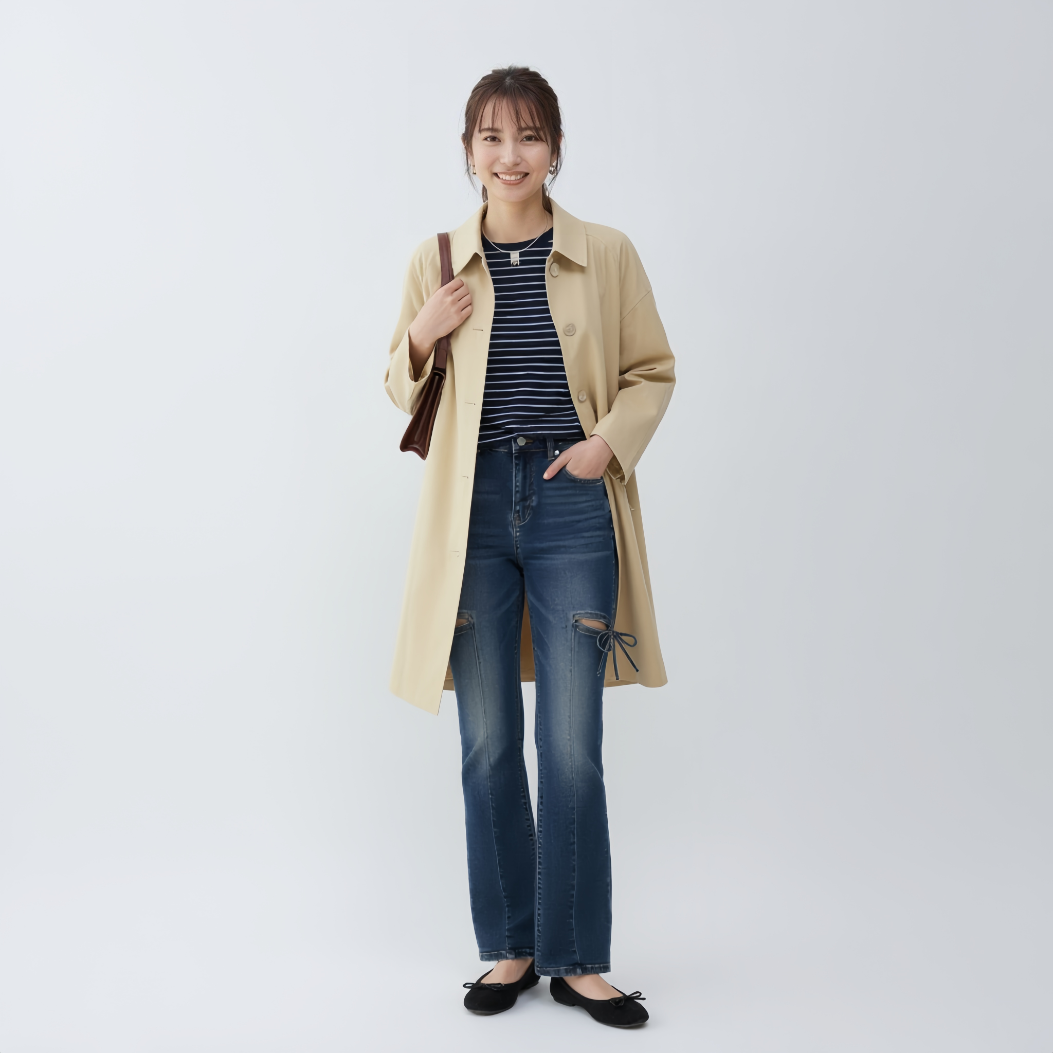 シンプルストレートデニム