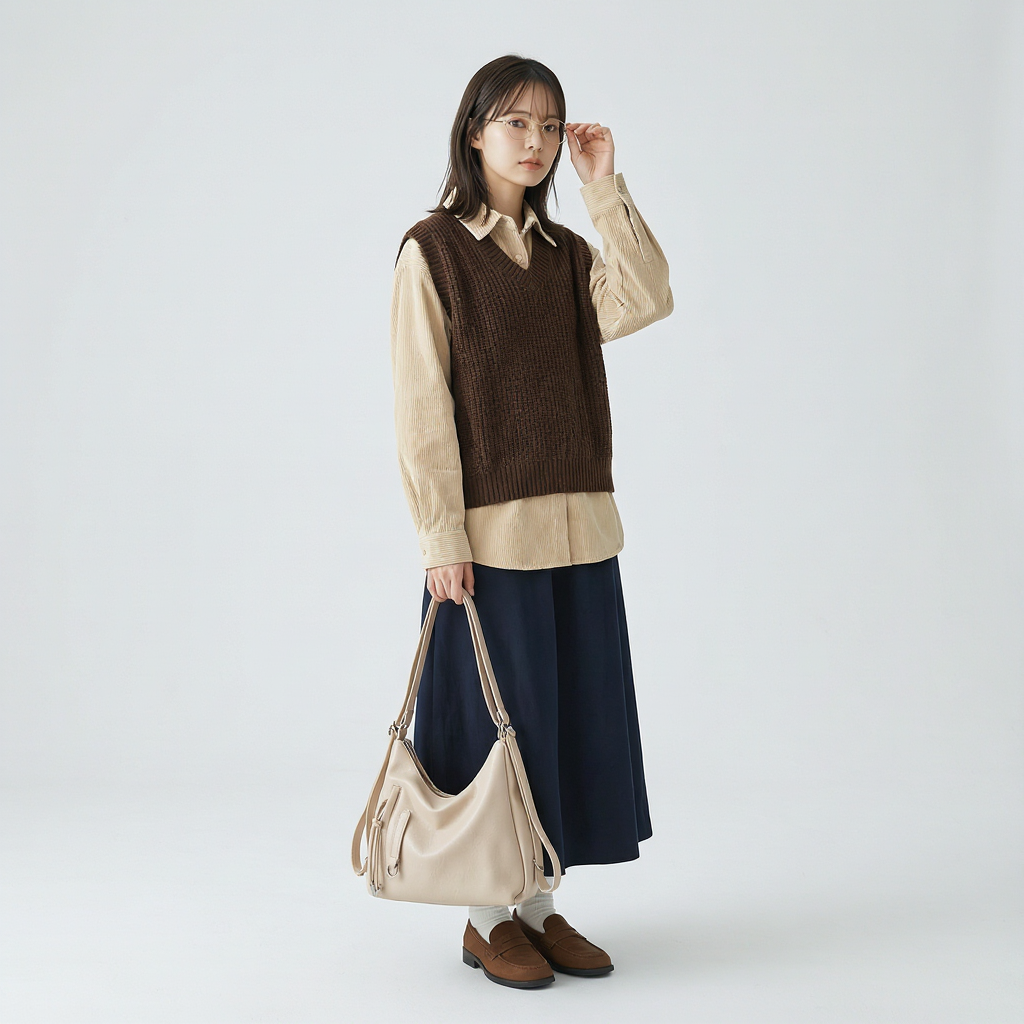レトロ 2WAY 切り替え 大容量 トートバッグ